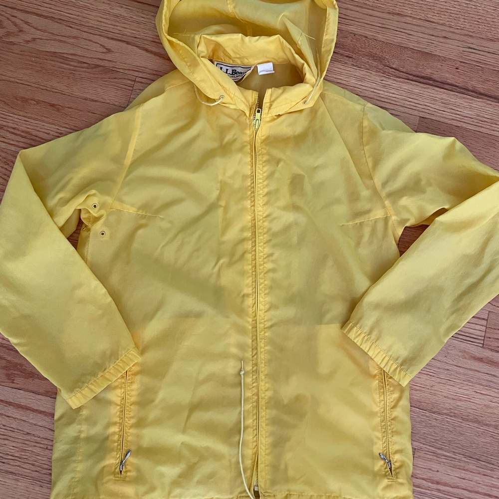Vintage L.L. Bean Aspen Anorak Packable Jacket in Yellow‎ Medium Unisex Like New